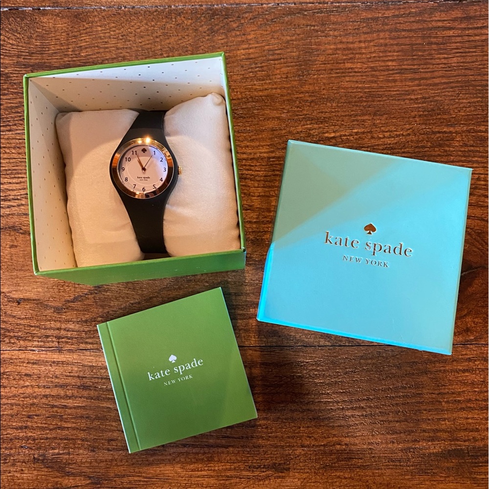Kate Spade rubber athletic watch -black